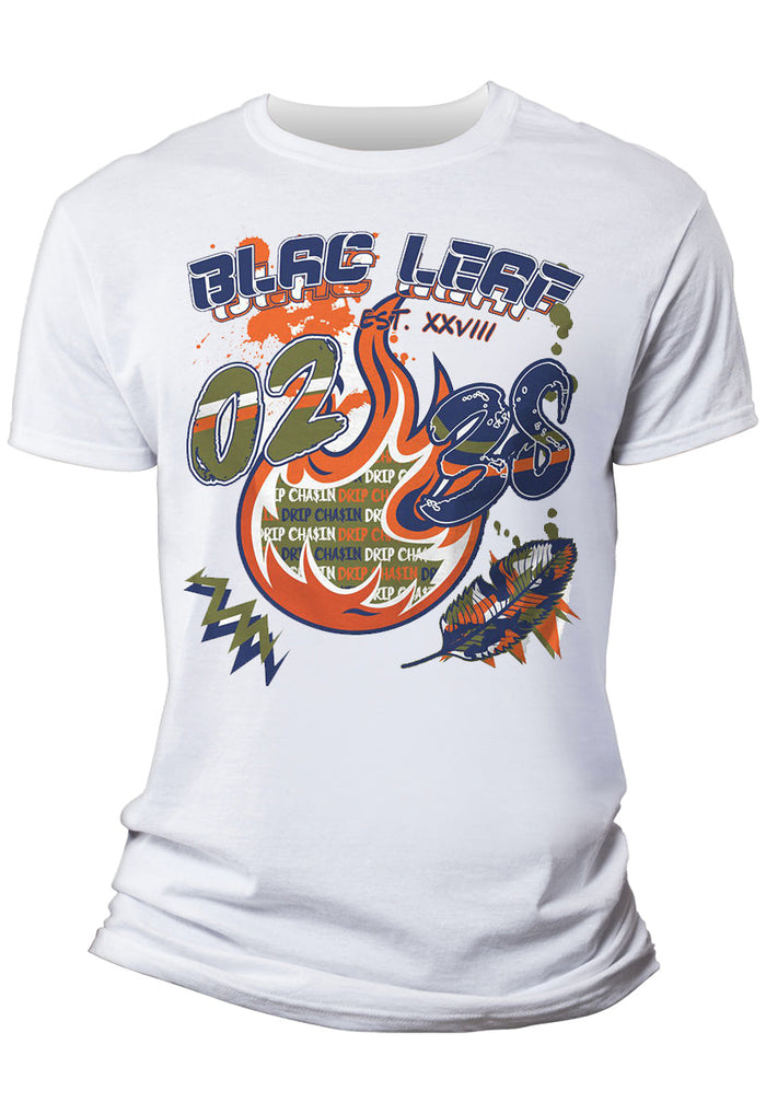 BLAC LEAF DRIP CHASING WHITE TEE