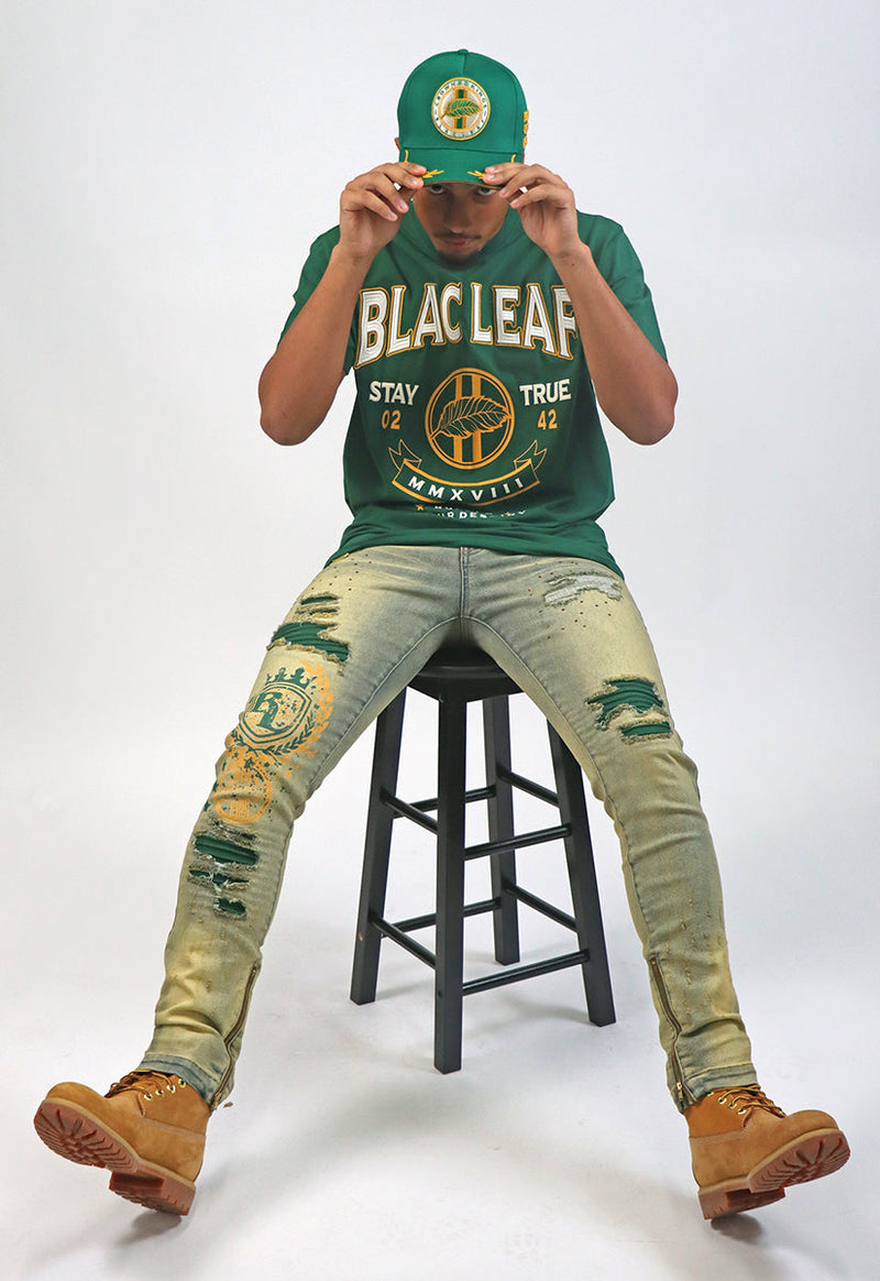BLAC LEAF RULERS T-SHIRT GREEN