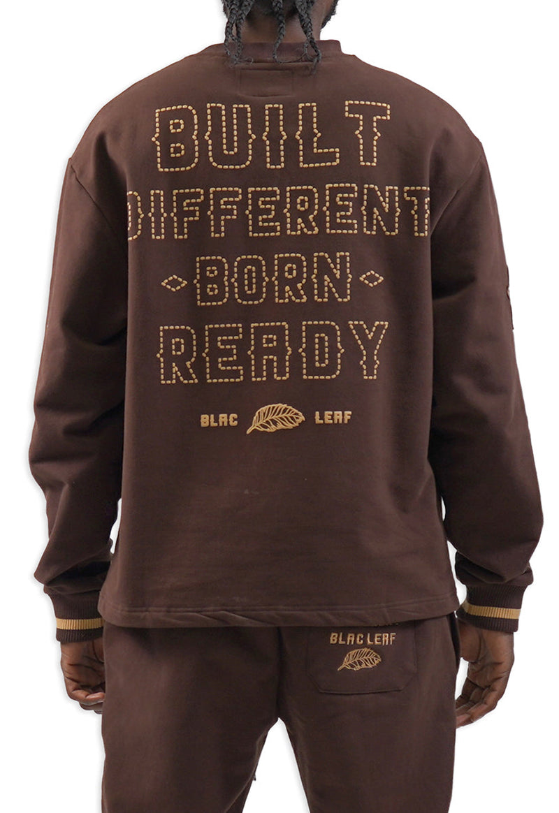 BUILT DIFFERENT CREWNECK BROWN (sweater)