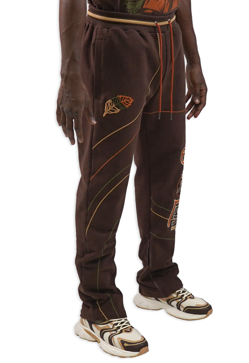 BUILT DIFFERENT SWEAT PANTS BROWN