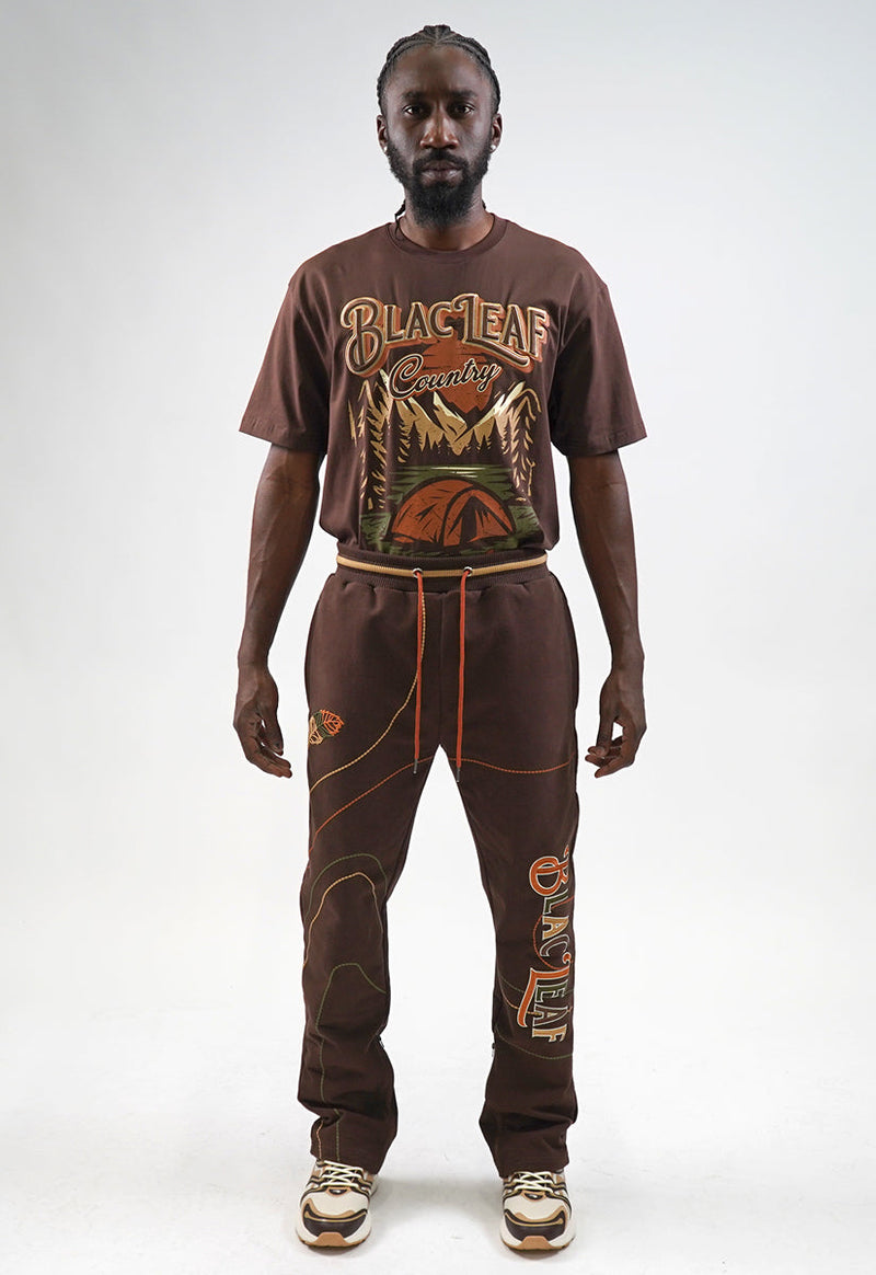BUILT DIFFERENT SWEAT PANTS BROWN