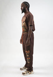 BUILT DIFFERENT SWEAT PANTS BROWN