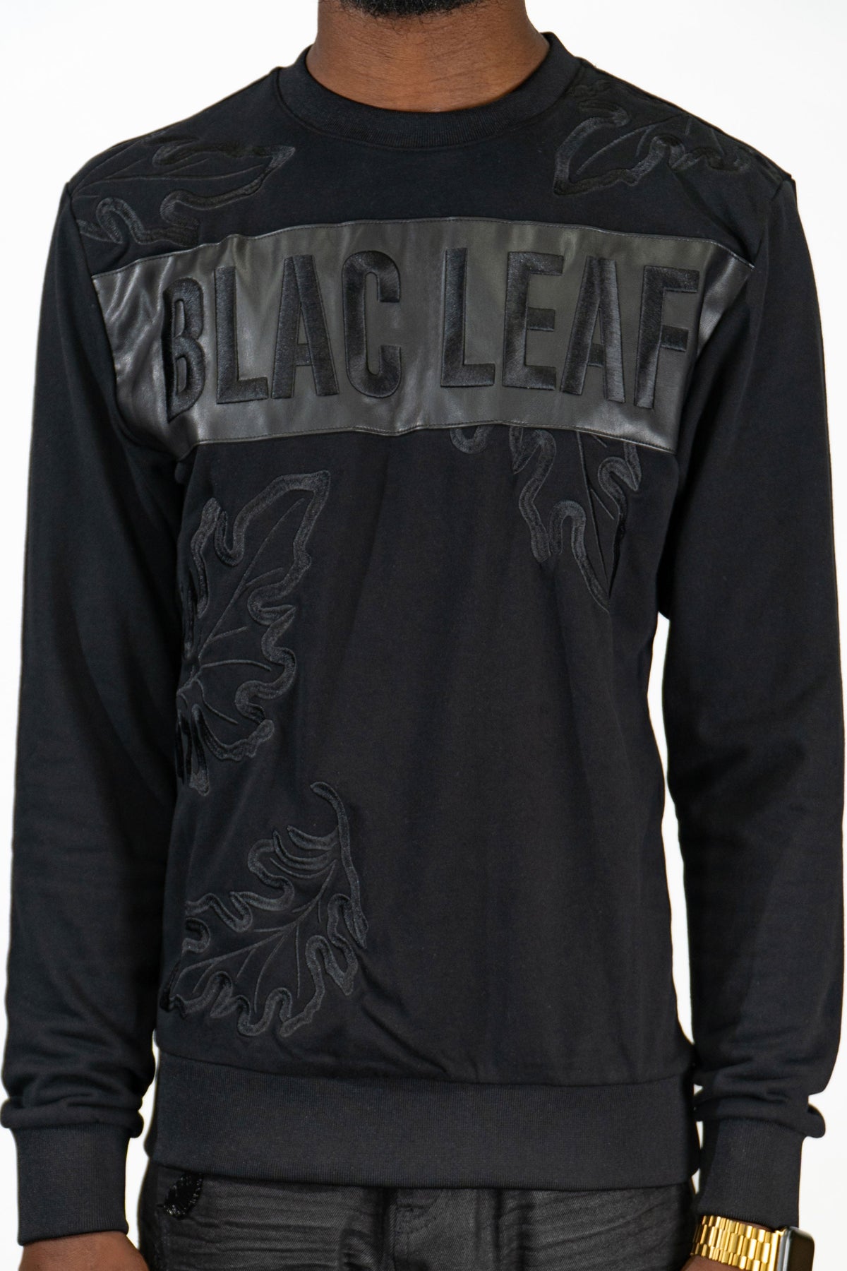 Back To Black Chenille Embroidery Crewneck (sweater)