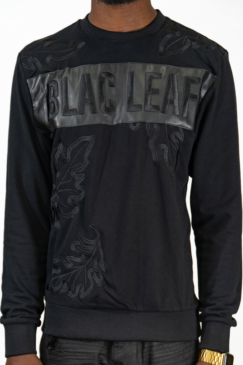 Back To Black Chenille Embroidery Crewneck (sweater)