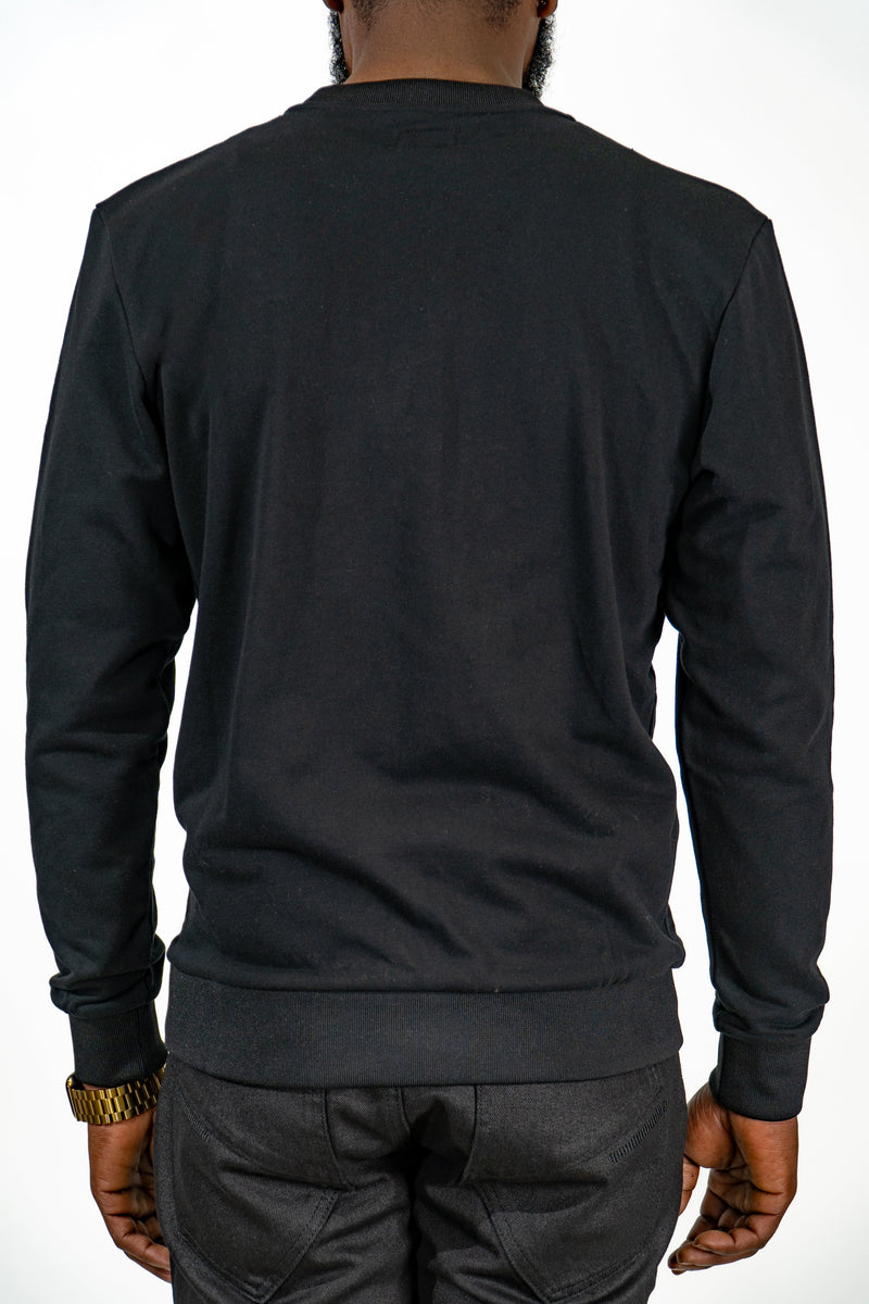 Back To Black Chenille Embroidery Crewneck (sweater)