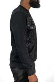 Back To Black Chenille Embroidery Crewneck (sweater)