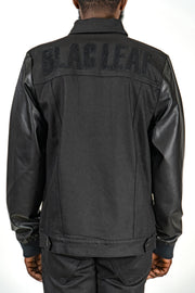 Back To Black Denim Faux Leather Jacket