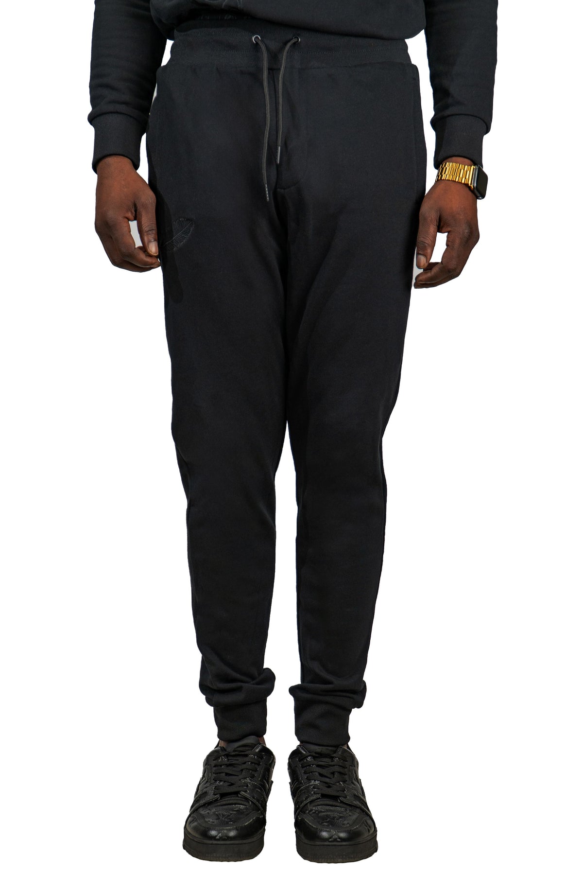Back To Black Embroidery Knit Jogger