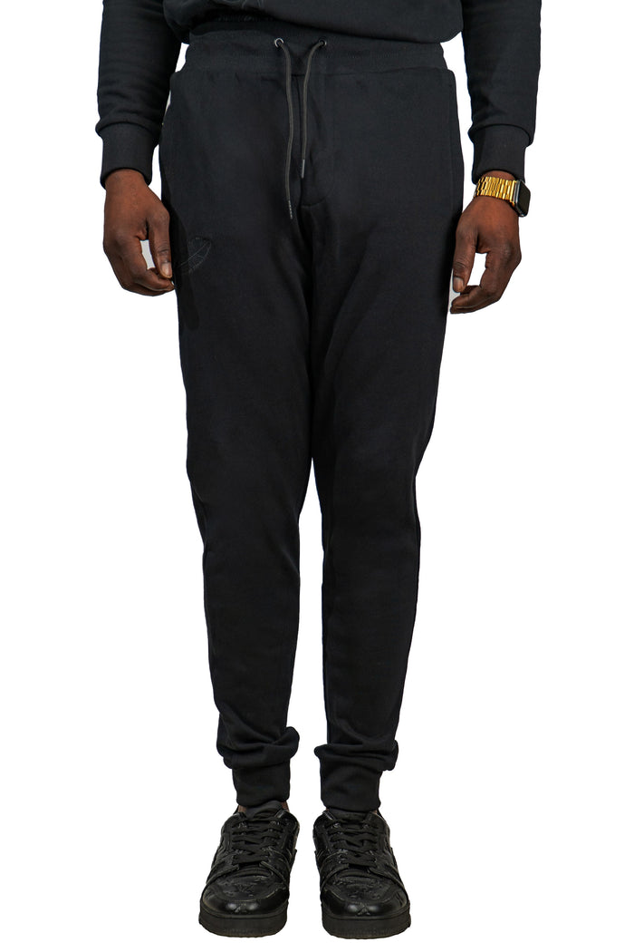 Back To Black Embroidery Knit Jogger