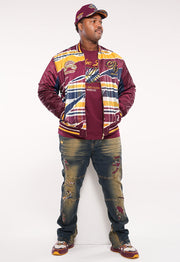 Blac Leaf Ski Club Bomber Jacket, Denim Jeans, Trucker Hat and G7 Sneakers Bundle