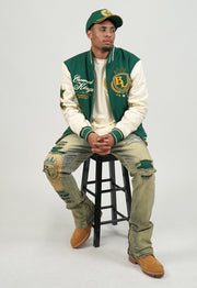 CROWNED KINGS BOMBER JACKET GREEN