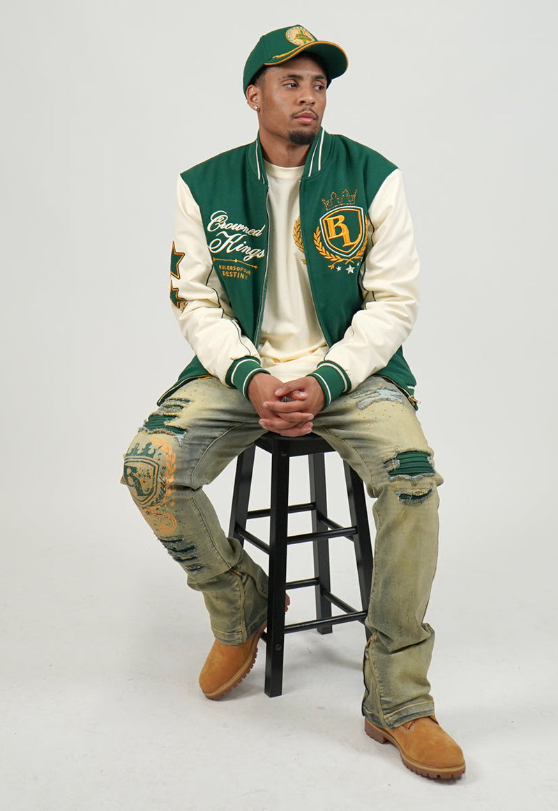CROWNED KINGS BOMBER JACKET GREEN