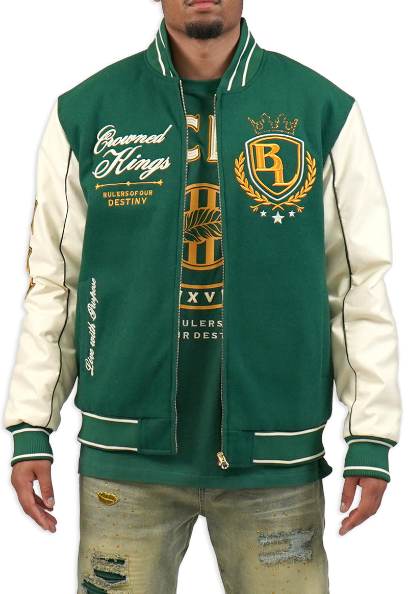 CROWNED KINGS BOMBER JACKET GREEN