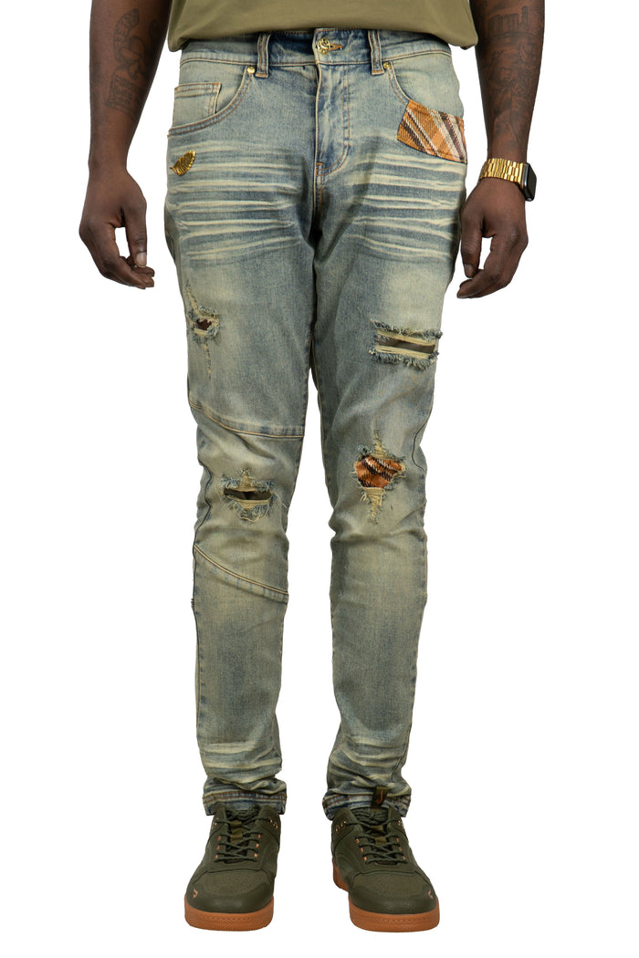 Classic Sand Wash Denim Jeans (30/32)
