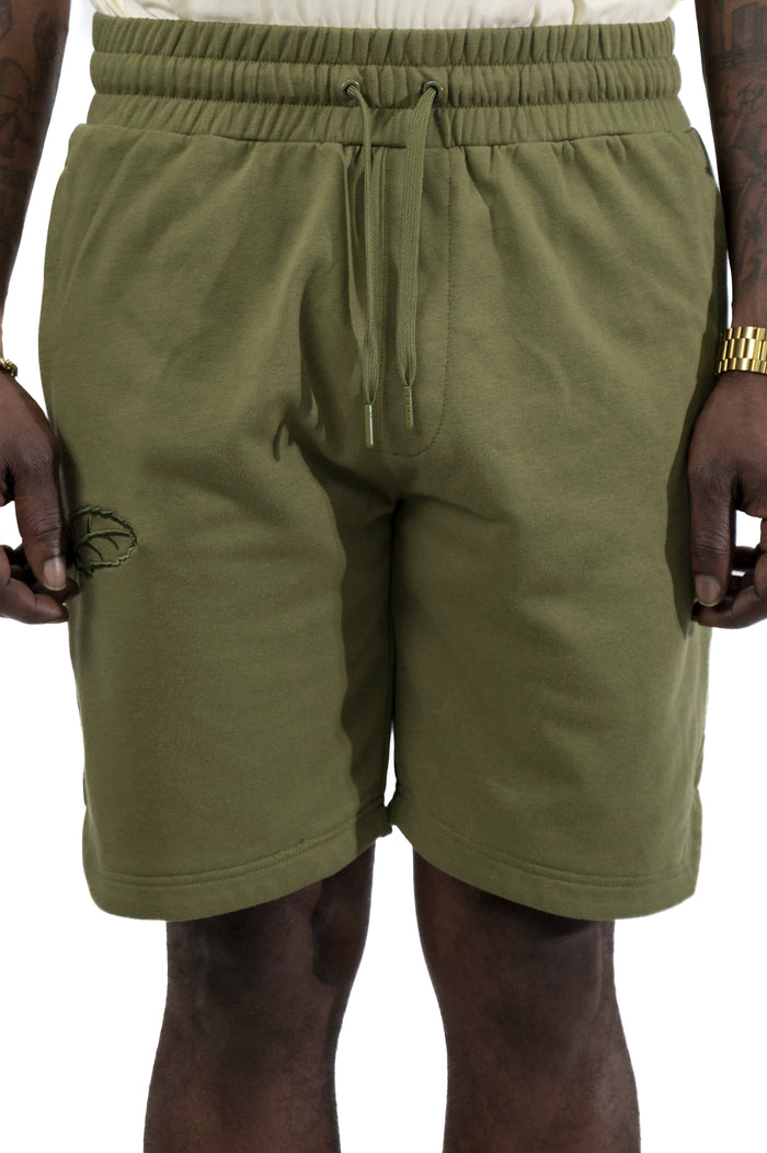 Essential Olive Classic Leaf Shorts