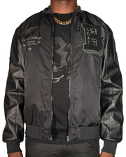 Fear Nothing Vegan Leather Bomber Jacket