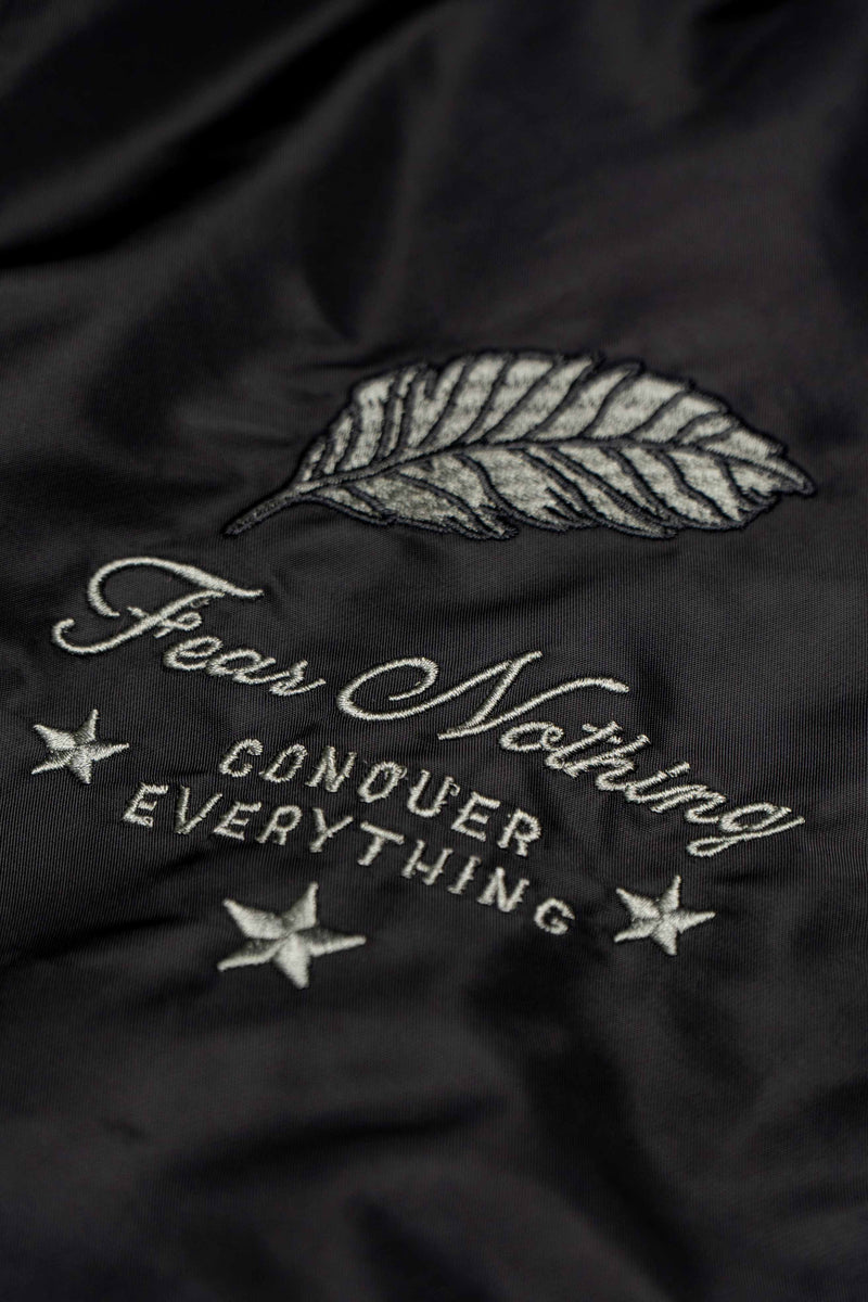Fear Nothing Vegan Leather Bomber Jacket