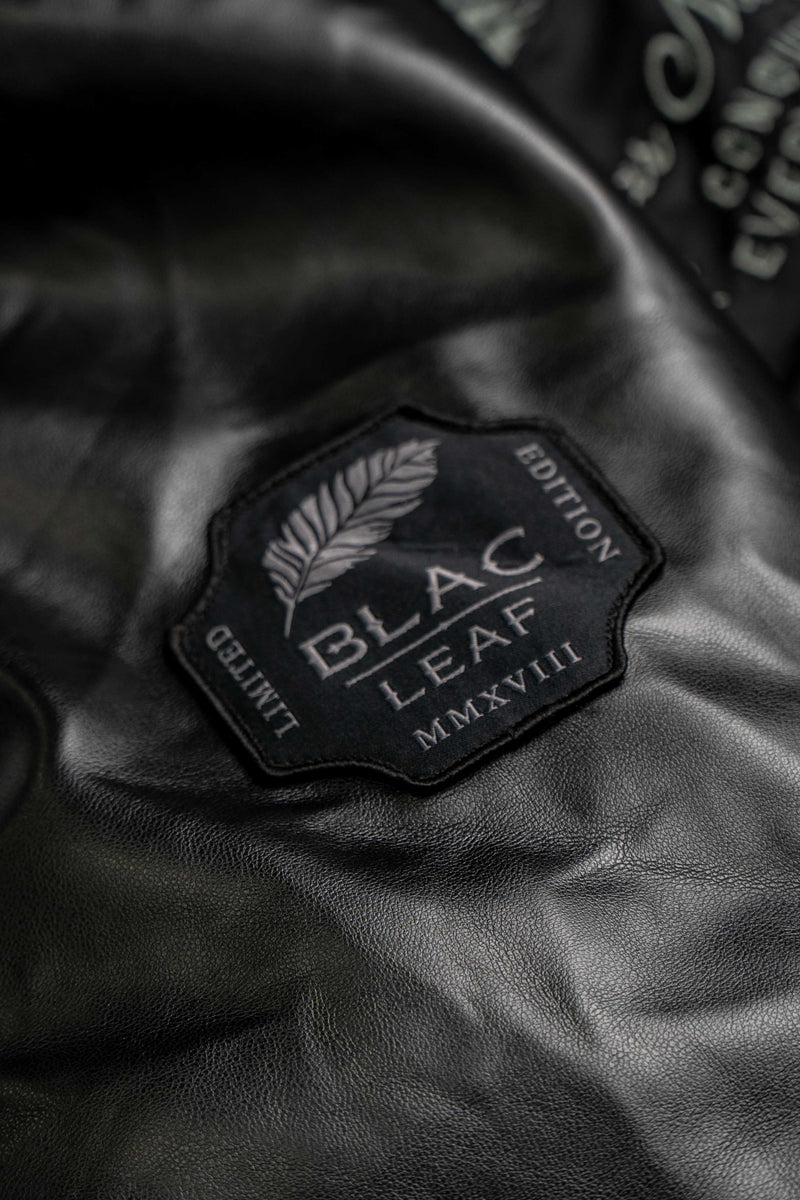 Fear Nothing Vegan Leather Bomber Jacket