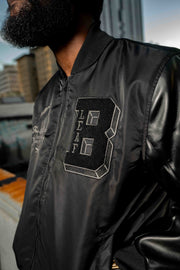 Fear Nothing Vegan Leather Bomber Jacket