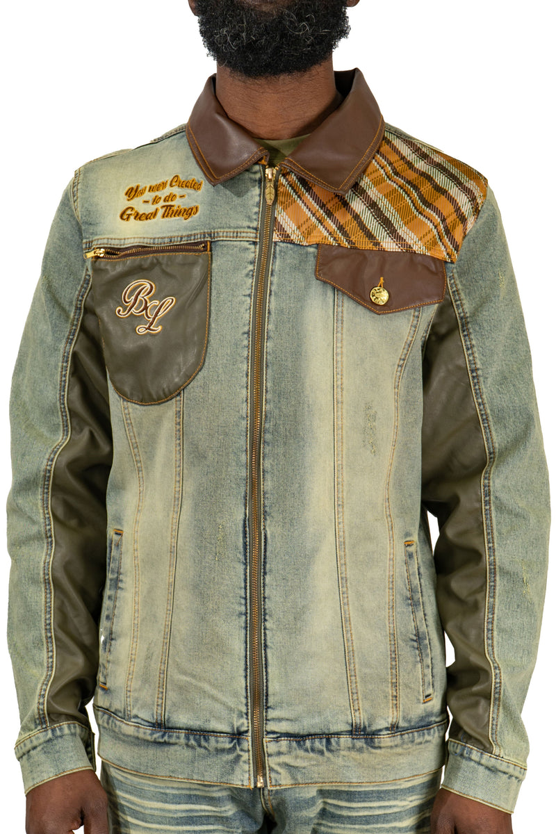 Great Things Plaid Denim Jacket