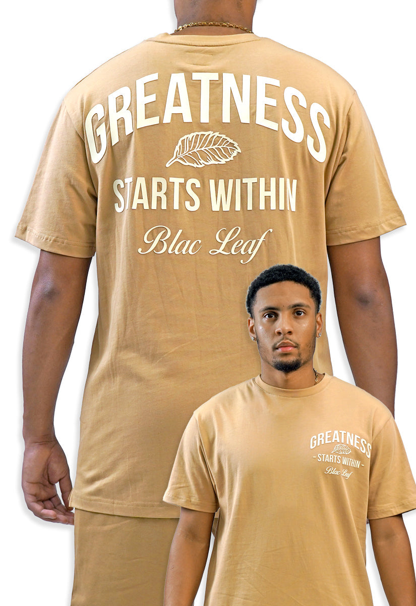 Greatness Starts Within Shirt Khaki