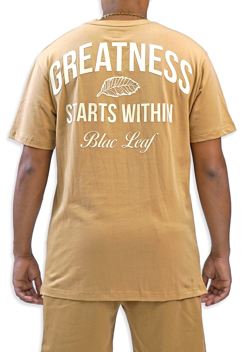 Greatness Starts Within Shirt Khaki
