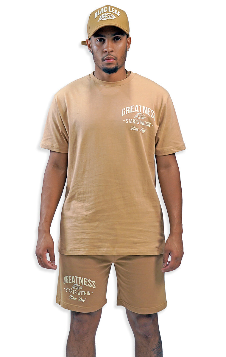 Greatness Starts Within Shirt Khaki