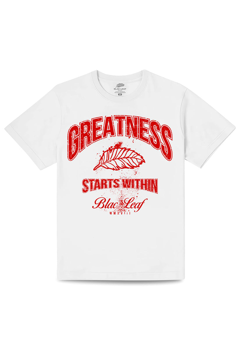 Greatness Starts Within White domestic Tee