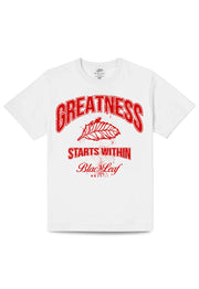 Greatness Starts Within White domestic Tee