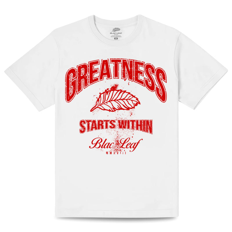 Greatness Starts Within White domestic Tee