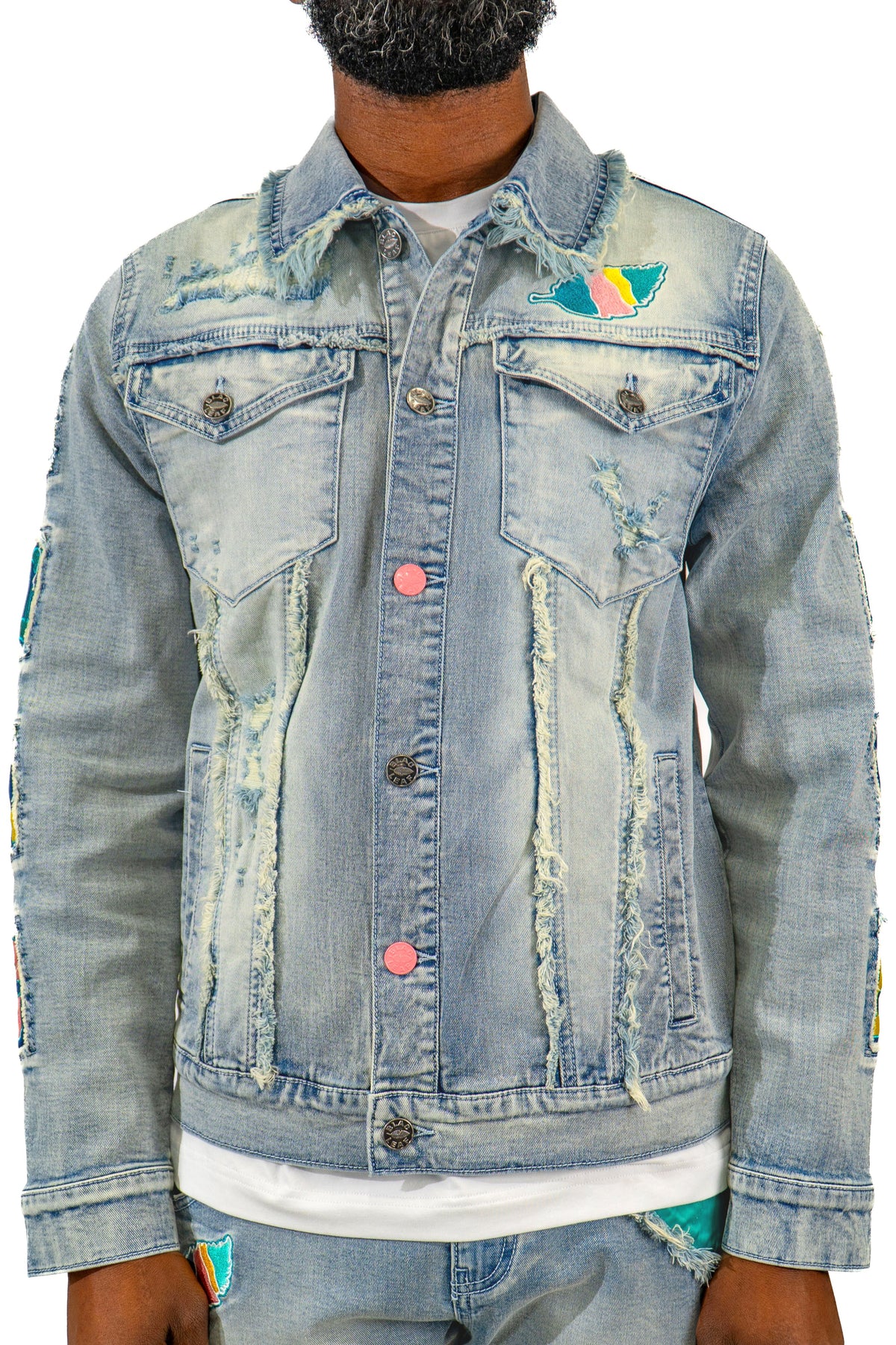 Growth Patchwork Denim Jacket