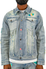 Growth Patchwork Denim Jacket