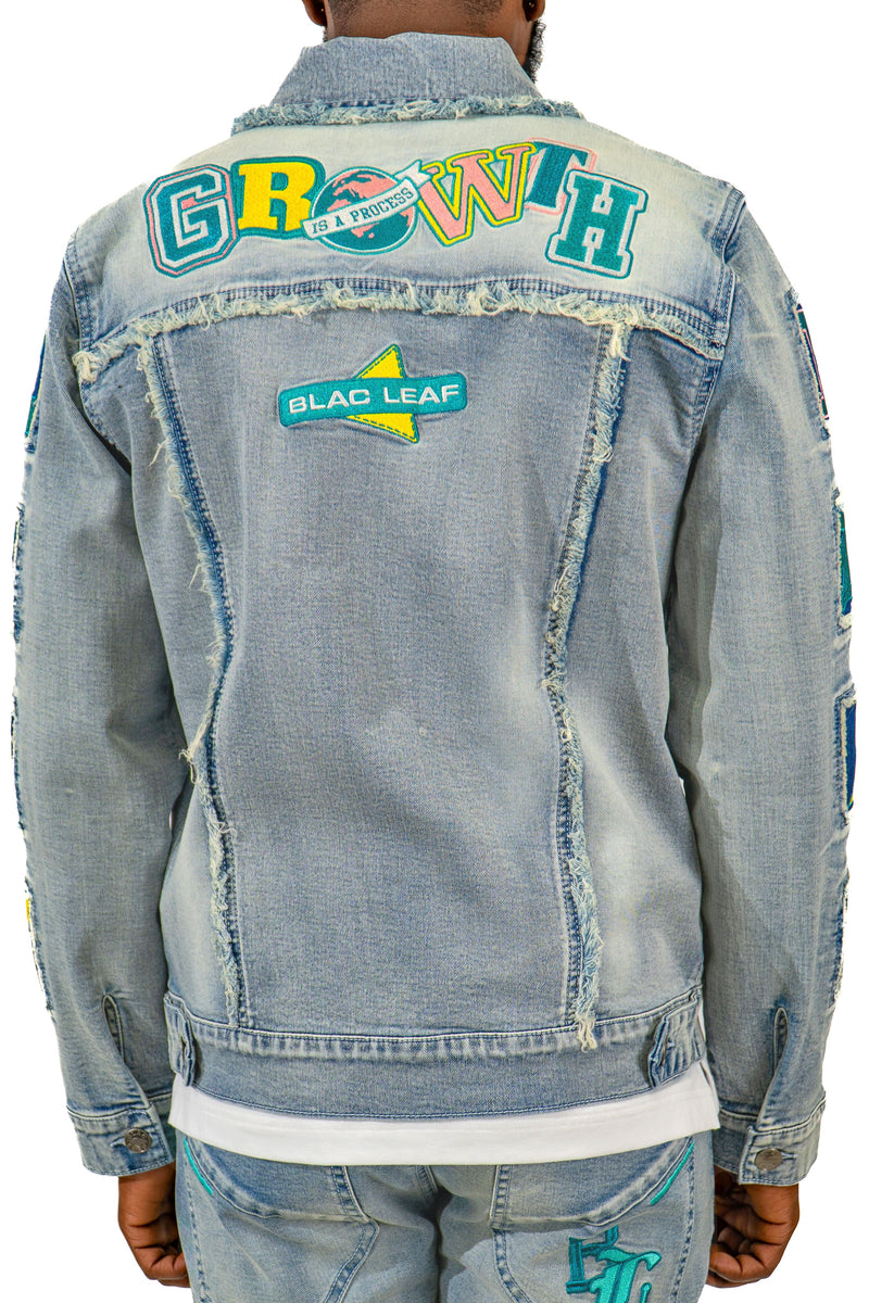 Growth Patchwork Denim Jacket