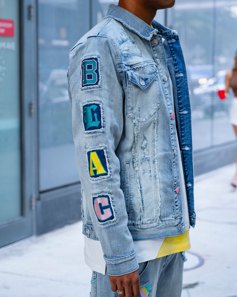 Growth Patchwork Denim Jacket