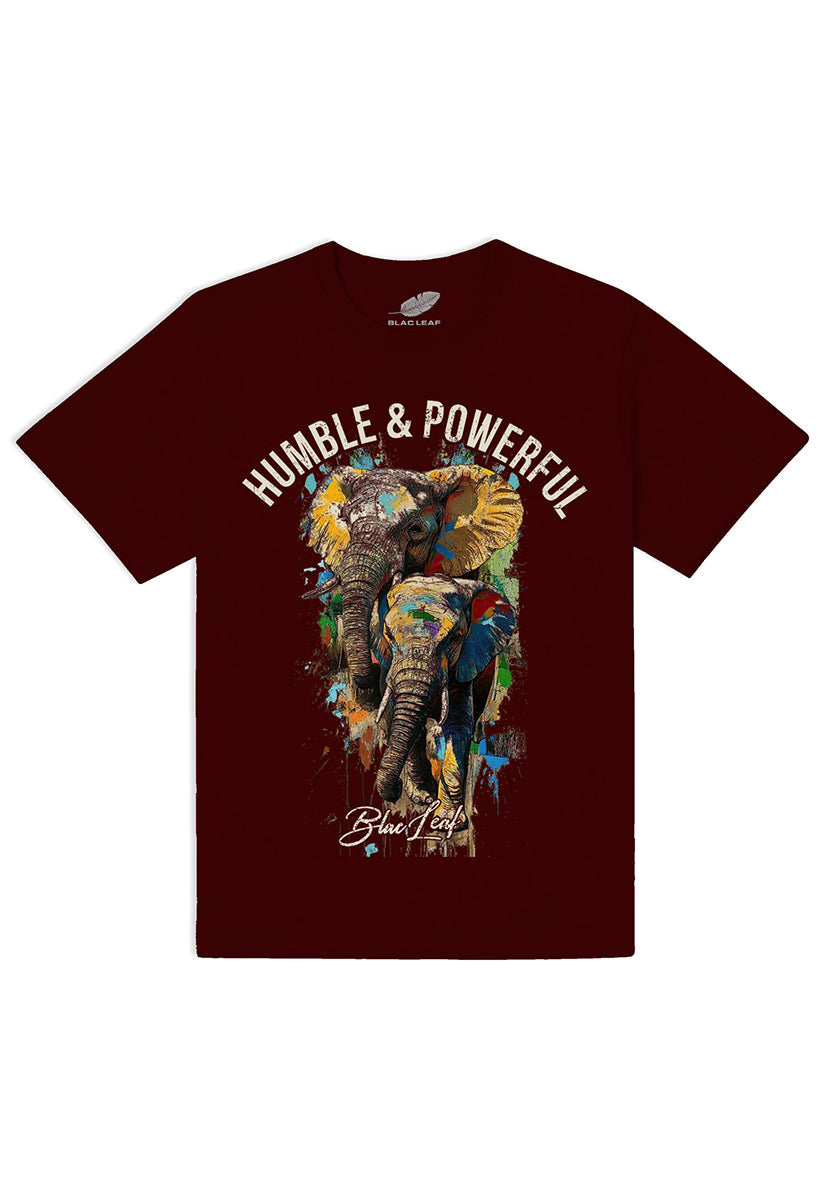 HUMBLE & POWERFUL BURGUNDY SHIRT