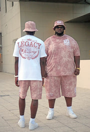 Legacy Rising White Shirt, Knit Shorts and Trucker Hat Bundle
