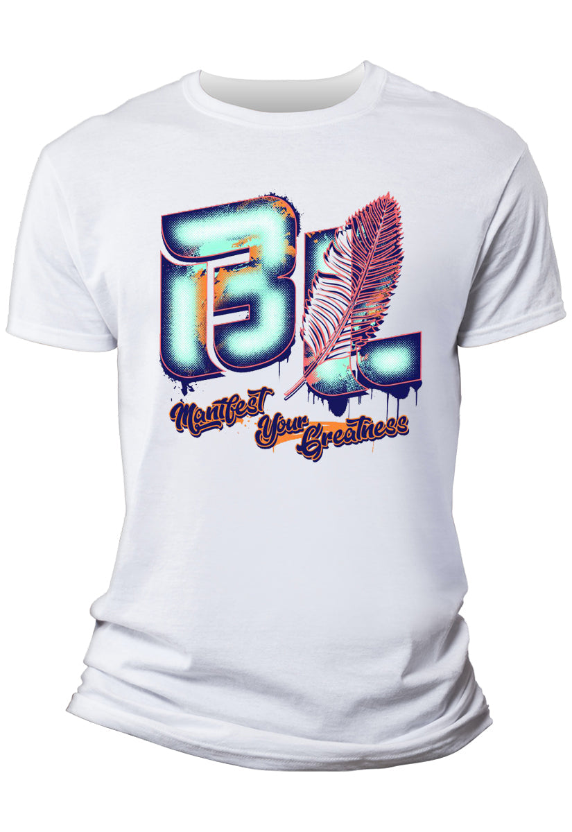 Manifest Your Greatness Stencil White Shirt