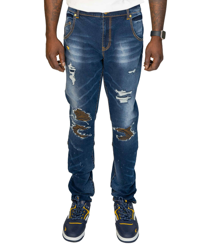 Medium Blue Wash Denim Jeans (30/32, 32/32, 34/32)