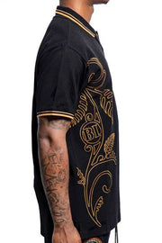 Ornate Premium Embroidered Polo Top