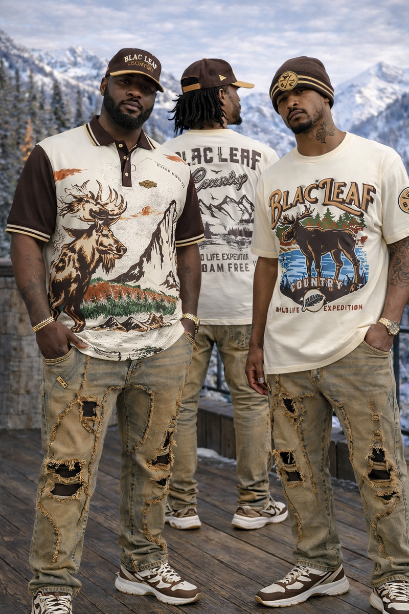 PATH OF GREATNESS POLO SHIRT CREAM / BROWN