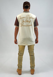 PATH OF GREATNESS POLO SHIRT CREAM / BROWN