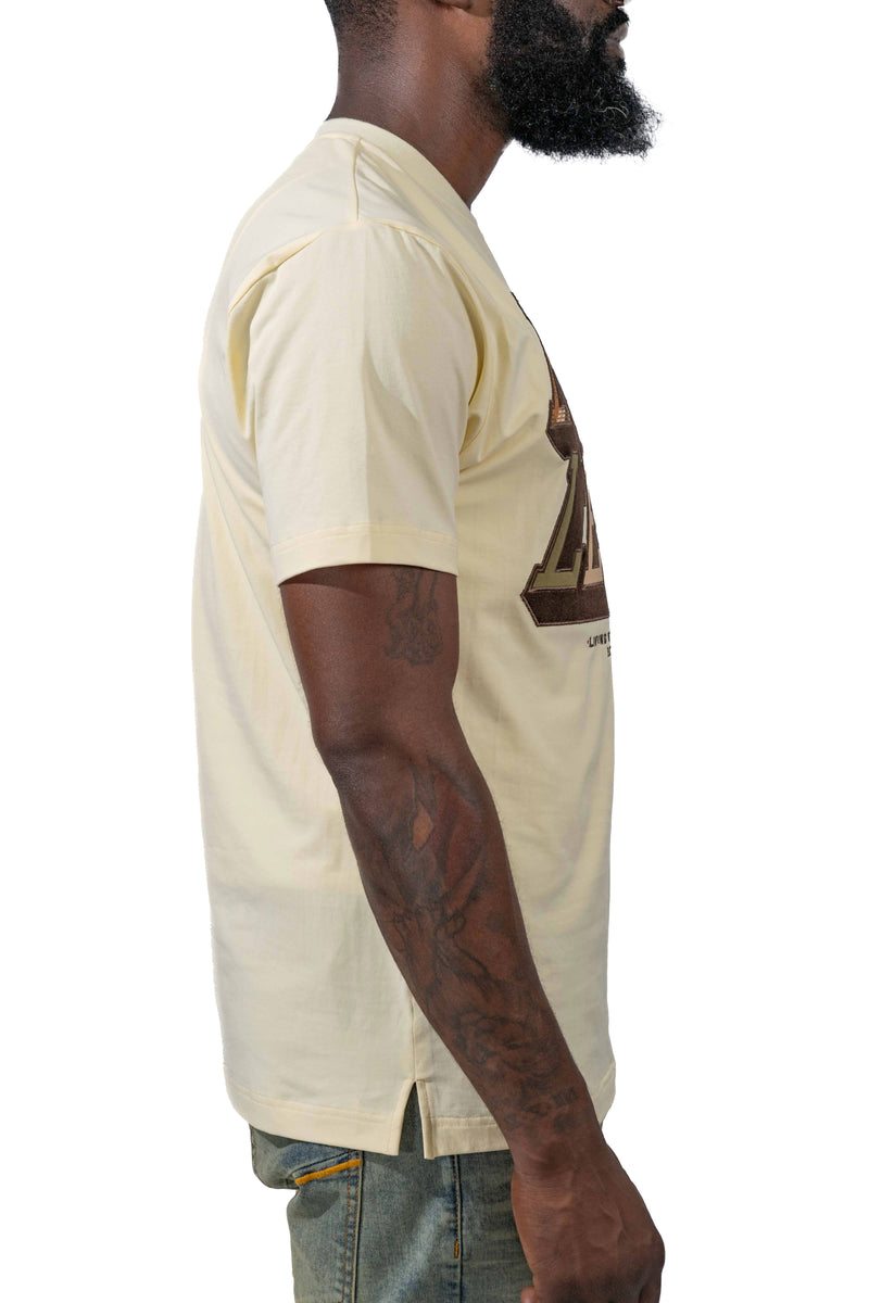 Patchwork Cream Embroidery Shirt