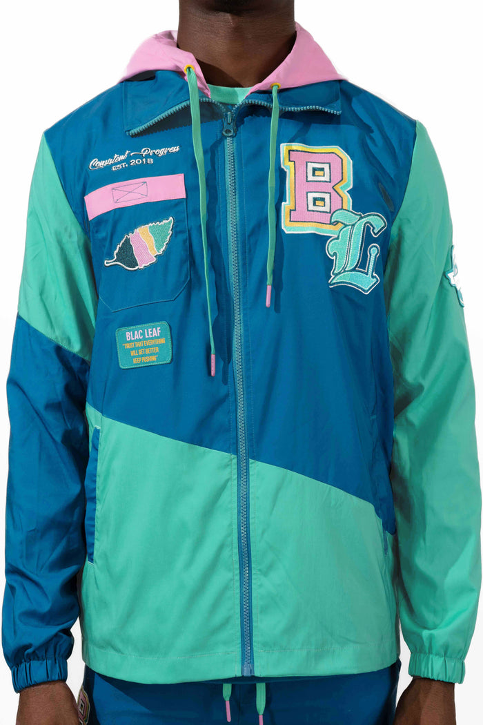 Progress Nylon Full Zip Windbreaker Hoodie