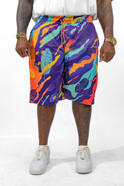 Purple Lava Nylon Shorts