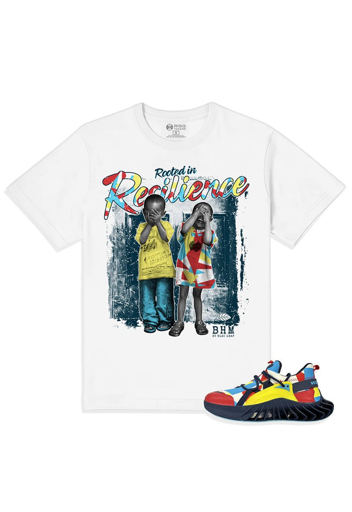 Rooted in Resilience White T-Shirt (Olympic) and G7 Olympic Sneakers Bundle