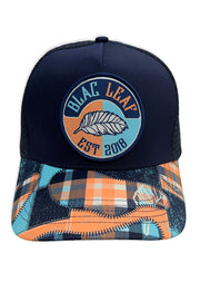 Signature Leaf Plaid Trucker Hat