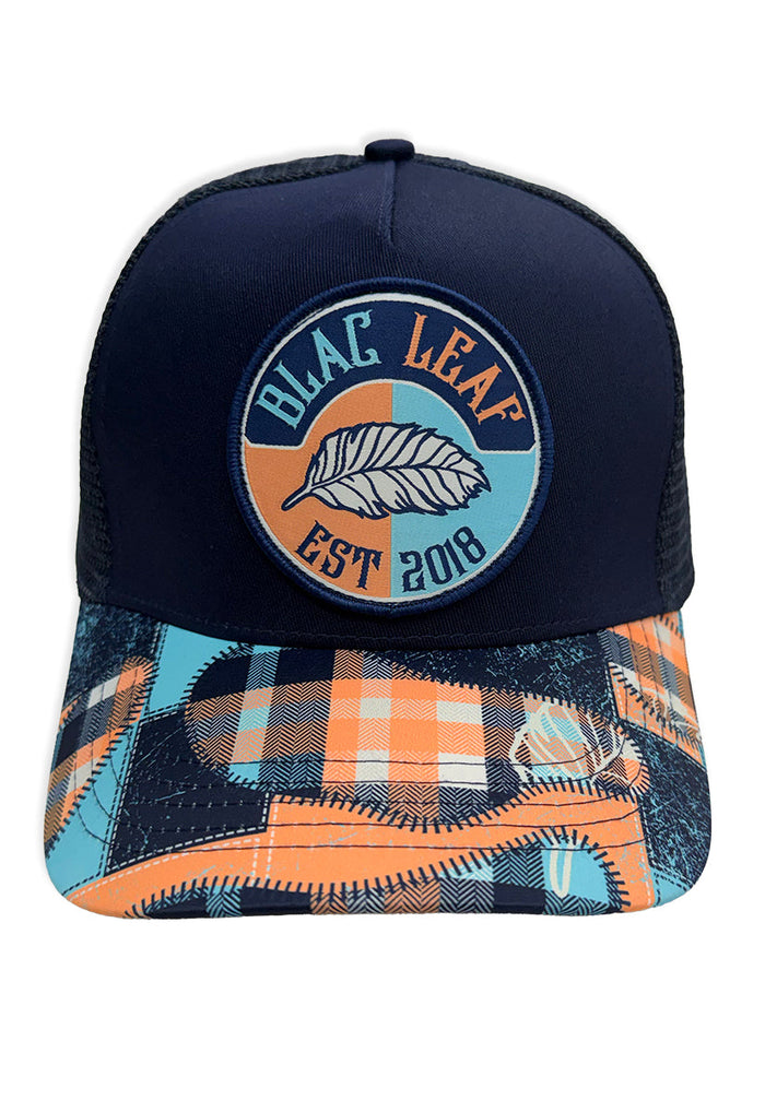 Signature Leaf Plaid Trucker Hat