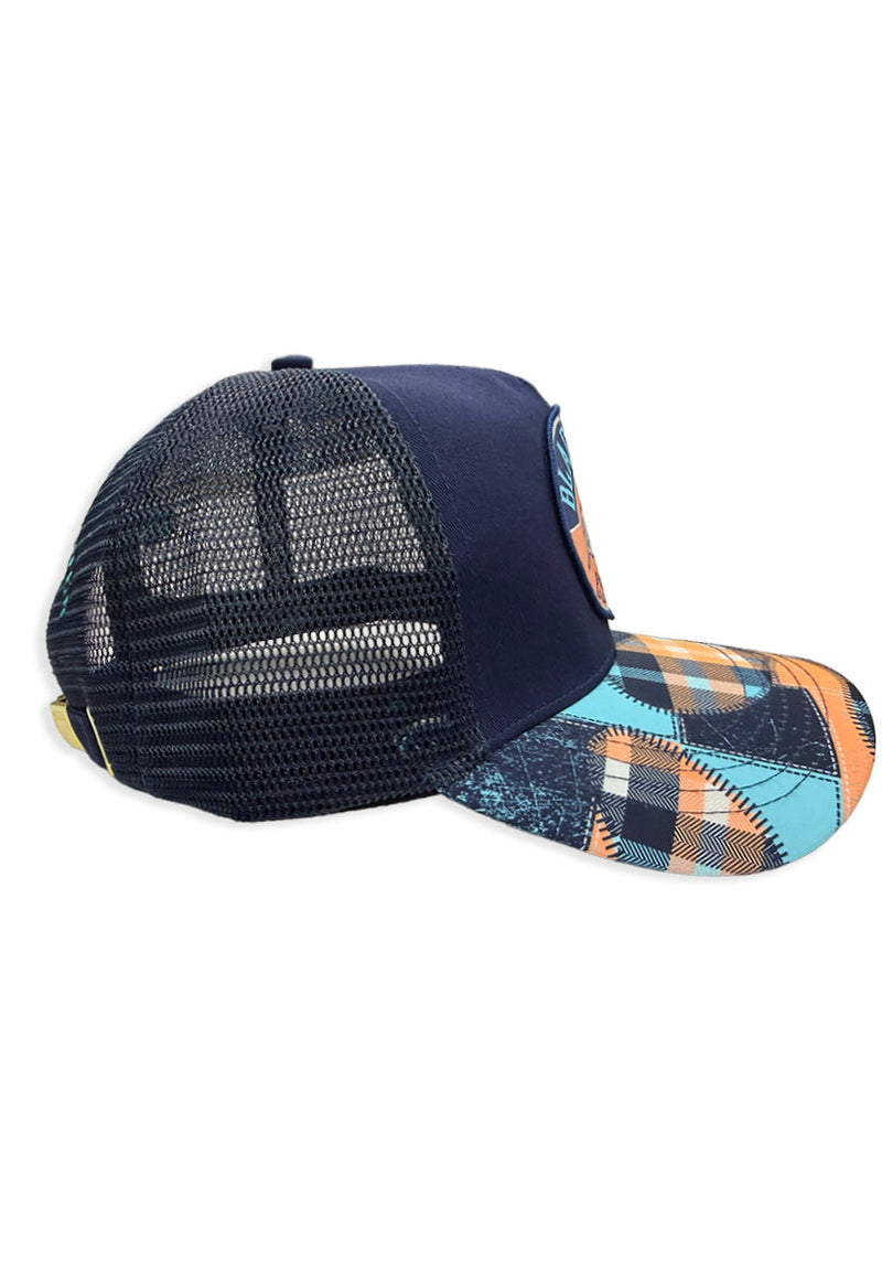 Signature Leaf Plaid Trucker Hat