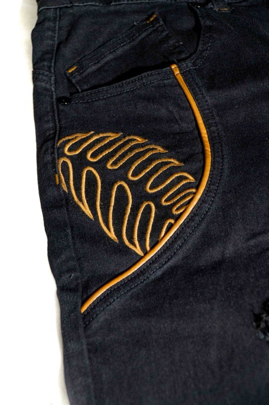 Successful Mindset Denim Pants Jet Black