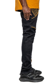 Successful Mindset Denim Pants Jet Black